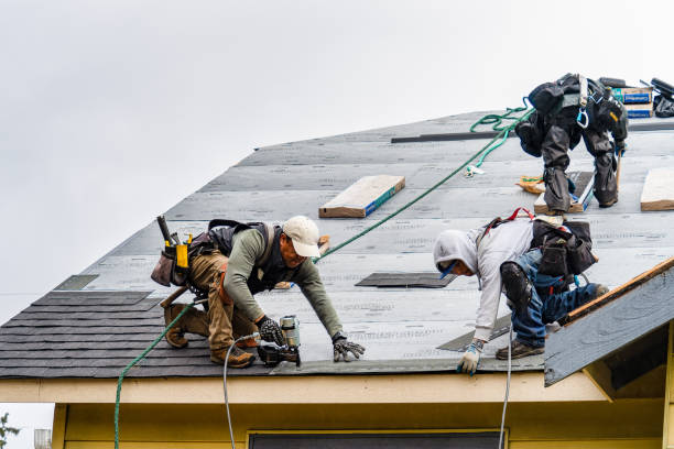 Professional Gutter Installation technician working in Barnegat Light, NJ